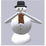 Speak No Evil Snowman Christmas Hanging Ornament photo sculptures