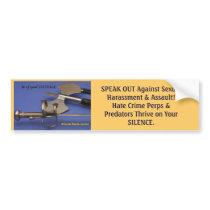SPEAK OUT Against Sexual Harassment - Car Sticker