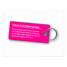 Speak Your Mind License Postcard