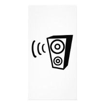 Speaker beat music photo card