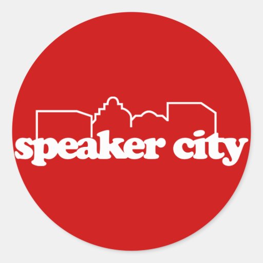 Speaker City old school Round Sticker