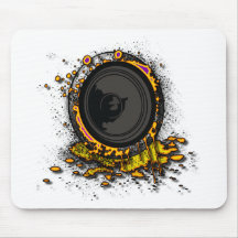 Speaker Graffiti - DJ Music Loud Party Clubbing Mouse Pad