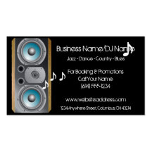 Speaker Music Notes (Music or DJ) Business Cards