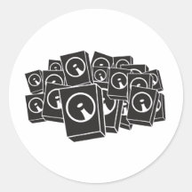 Speaker Wall Round Stickers