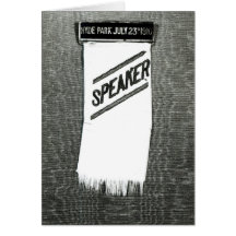 Speaker's badge for the Suffragette meeting Greeting Card
