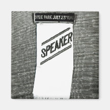Speaker's badge for the Suffragette meeting Refrigerator Magnet
