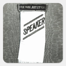 Speaker's badge for the Suffragette meeting Sticker