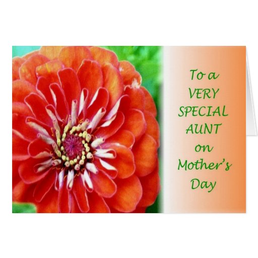 Special Aunt Mothers Day Greeting Card | Zazzle