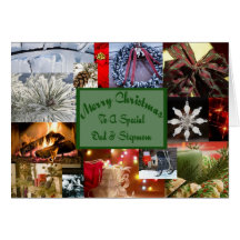 Special dad and stepmom Christmas Cards