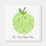 Special Education Teacher Green Apple Magnet