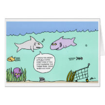 Special needs shark greeting cards