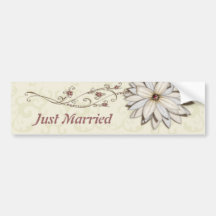 Special Occasion Elegant Floral Design Bumper Stickers