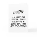 Special pencil holder cards