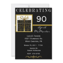 Special Present 90th Birthday Party Invitation