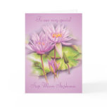 Special Step Mom Water lily mothers day card