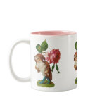 Special Vintage Gnome With A Pink Rose mugs