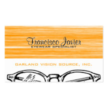Spectacles Eyewear Optometry Vision Scratchy Business Cards