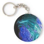 spectacular agate with opal, keychain