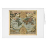 Spectacular Map of the World by Homann 1716 Card