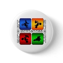 Spectacular Motocross Pinback Button