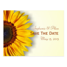 Spectacular Sunflower Save The Date Postcard