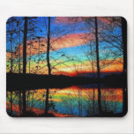 Spectacular Sunset Through Trees mousepads