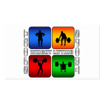 Spectacular Weight Lifting Business Cards
