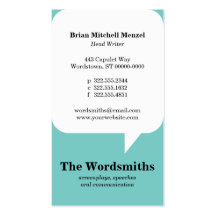 Speech Bubble Business Card