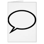 Speech bubble cards
