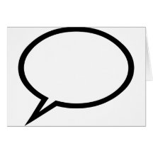 Speech bubble card