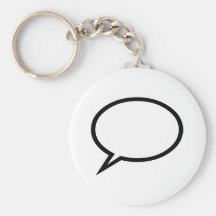 Speech bubble key chains