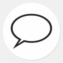 Speech bubble round sticker
