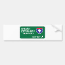 Speech Pathology Next Exit Bumper Sticker