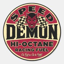 Speed Demon 003A Round Sticker