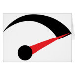 speed fast needle indicator greeting cards