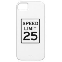 Speed Limit 25 MPH Sign iPhone 5 Cases
