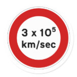 Speed of Light Sign Sticker