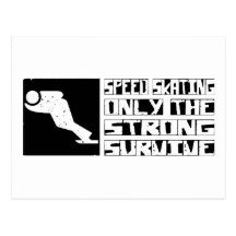 Speed Skating Survive Postcards