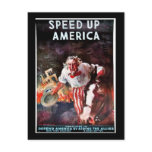 Speed Up America Post Card