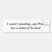 Speeding Prius Bumper Stickers