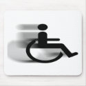 Speeding Wheelchair Mousepad