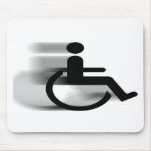 Speeding Wheelchair Mousepad