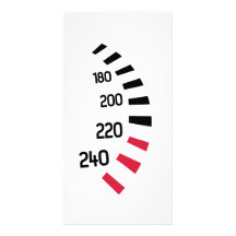 Speedo car racing photo greeting card