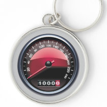 Speedometer Dark Car Parts Keychain