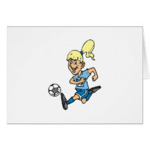 Speedy Soccer Star Greeting Card