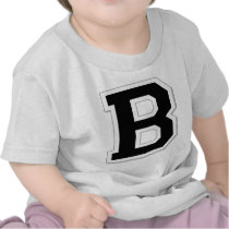 Spell it Out Initial Letter B Black Infant Tee