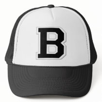 Spell it Out Initial Letter B in Black Ball Cap
