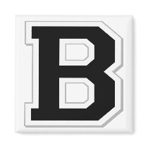 Spell it Out Initial Letter B in Black Magnet