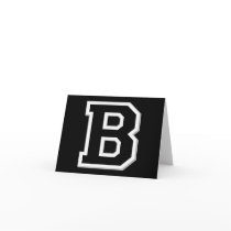 Spell it Out Initial Letter B in Black Note Cards