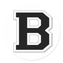 Spell it Out Initial Letter B in Black Stickers